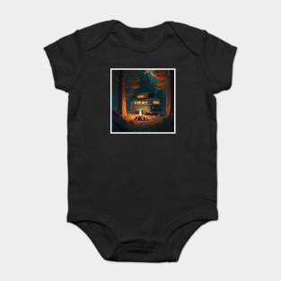 Camping Van, Adventure in the Forest, Camfire Baby Bodysuit